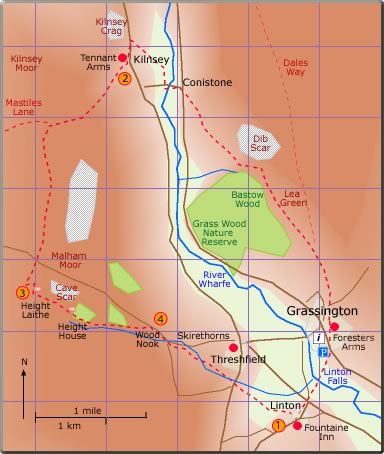 map Wharfedale